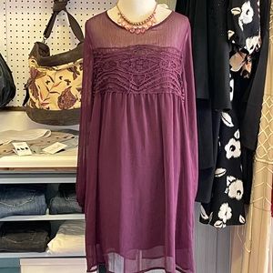 Cute little wine colored dress.